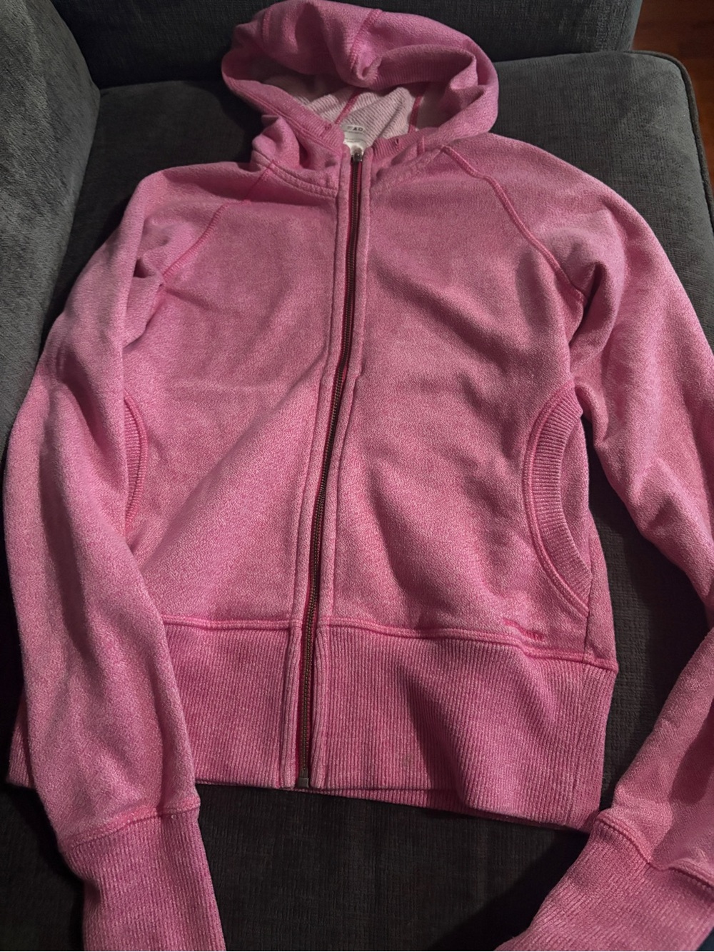 Patagonia Pink Full-Zip Hooded Sweater